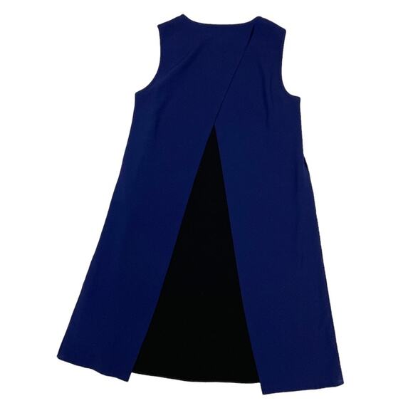 Rag & Bone Dress Split Back Sleeveless High Neck Mini Blue Black Women's Medium - Picture 3 of 14